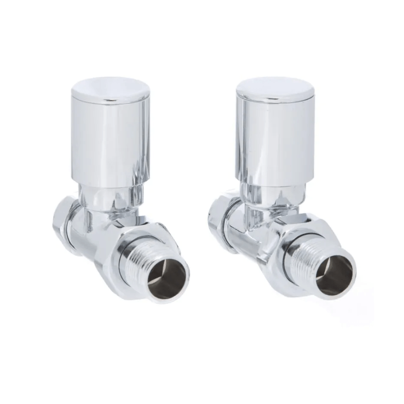 Instinct 15mm Modern Rad Valves Straight (Pair) Chrome AL024LC Image 1