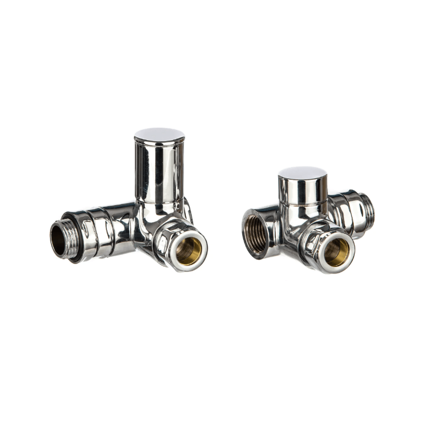 Instinct 15mm Dual Fuel Corner Rad Valves (Pair) Chrome AL049LC Image 1