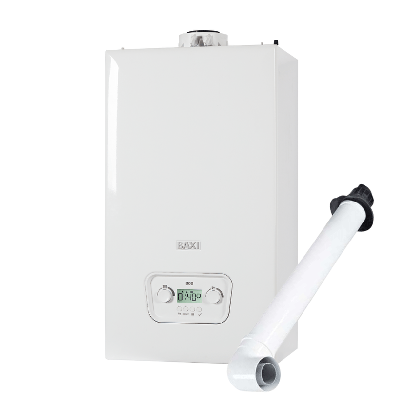 Baxi 830 Combi Boiler, Horizontal Flue & Fernox Chemicals Image 1
