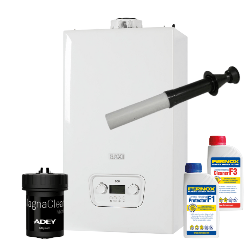 Baxi 836 Combi Boiler, Vertical Flue & Fernox Chemicals Image 1
