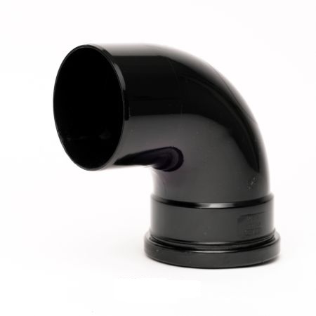 Davant 110mm 92 degree Single Socket Bend - Black SPB0004 Image 1