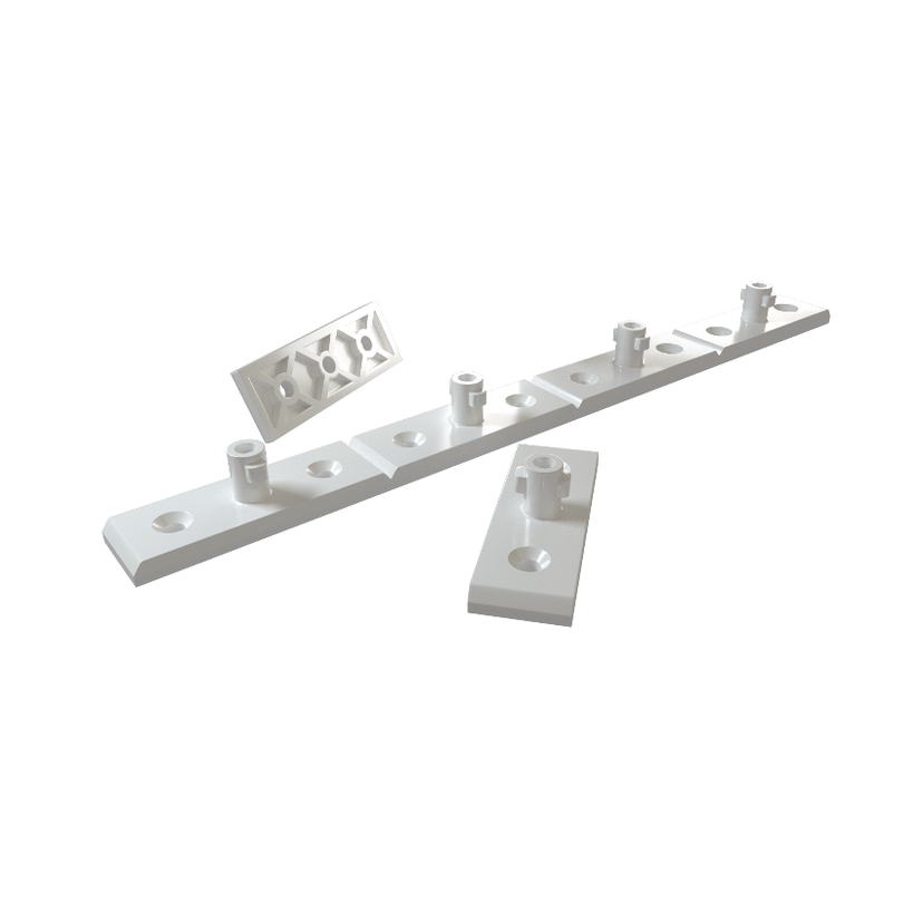 Ecoclip Base Plate White (25x4) ECO-BASE-WHITE Image 1