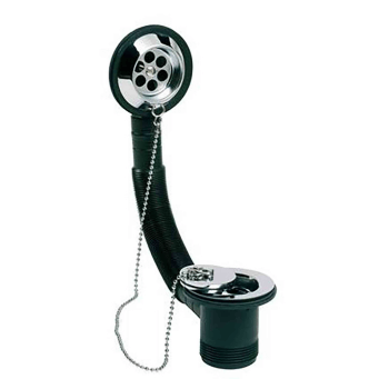 Instinct 11/2" Tidy Plug Bath Waste (Plug + Overflow) Chrome 201116INS Image 1