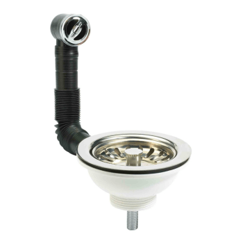 Instinct 11/2" Sink Basket Strainer With O/Flow SS Flange 201697INS Image 1