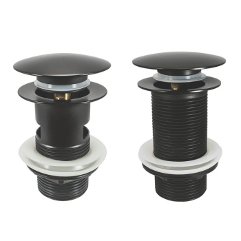 Instinct 11/4" Mushroom Clicker Basin Waste (Slotted) Matt Blk 204314I Image 1