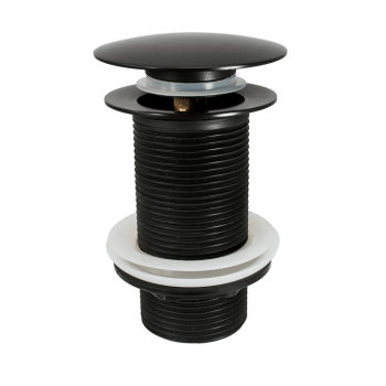 Instinct 11/4" Mushroom Clicker Basin Waste (U/S) Matt Black 204317INS Image 1