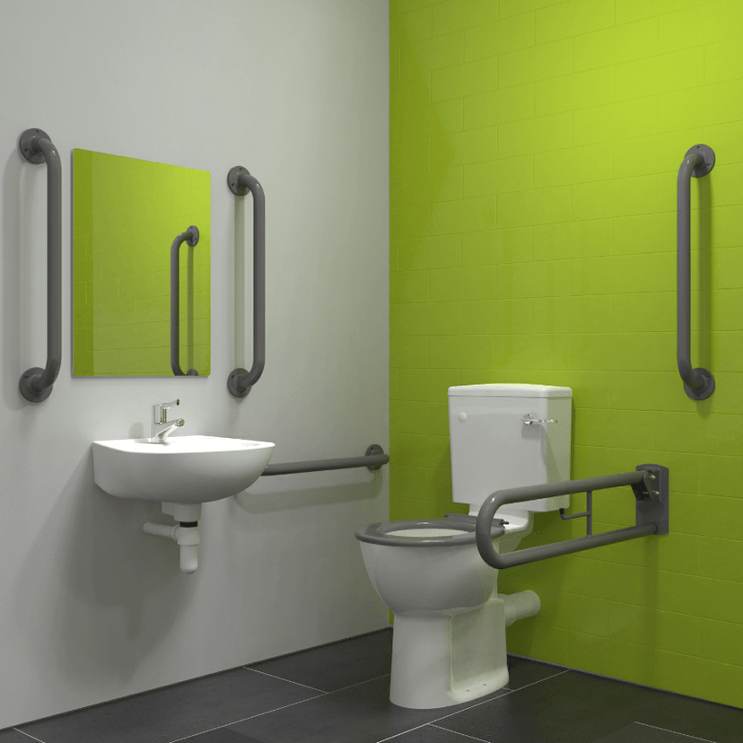 Instinct DOCM Pack Rimless,C/C,Basin (1TH),Rails+Seat Grey 200K1THGY Image 1