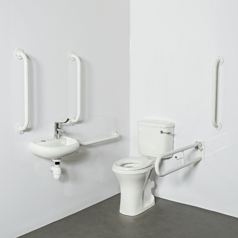 Instinct DOCM Pack Rimless,C/C,Basin (2TH),Rails + Seat White 200KWH Image 1