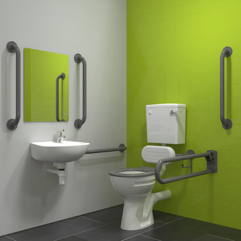 Instinct DOCM Pack - L/L, Basin (1TH), Rails + Seat Grey 215K1TH/GY Image 1