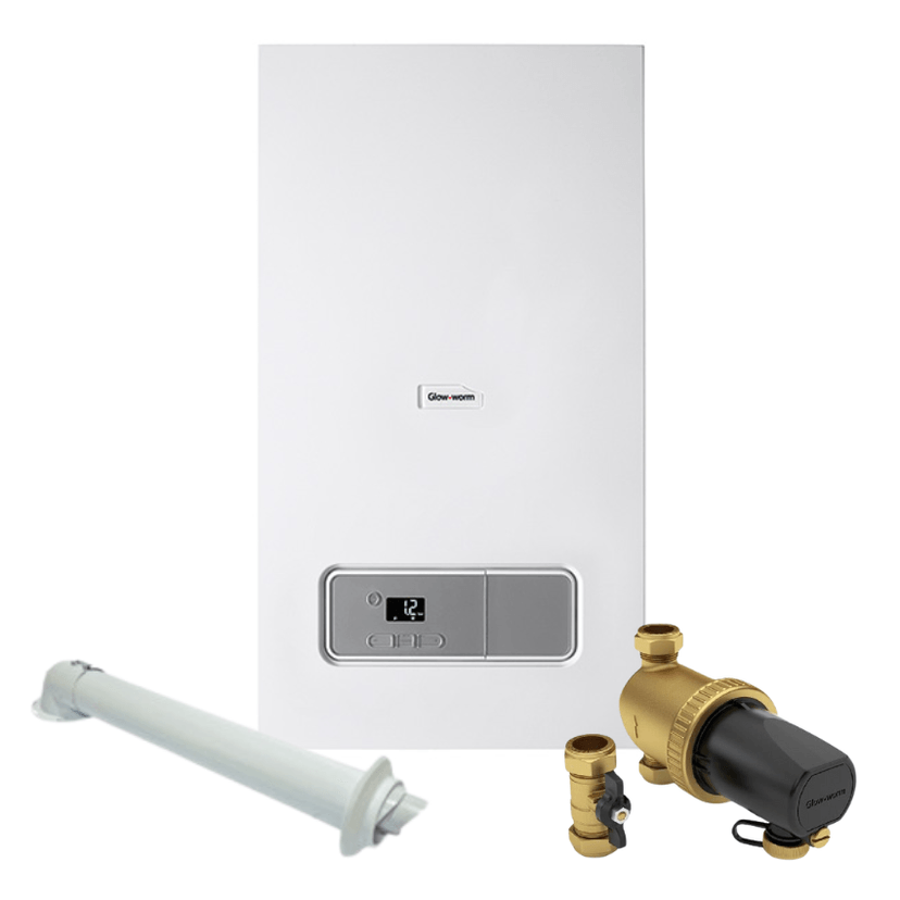 Glow-worm Energy 30 Combi Pack + Horiz. Flue &  Power Filter Image 1