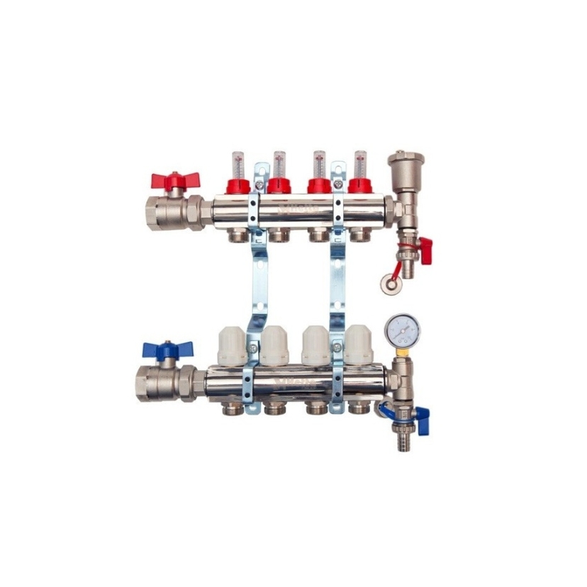 Hetta Manifold 4 way c/w Iso Valves, Gauges Image 1