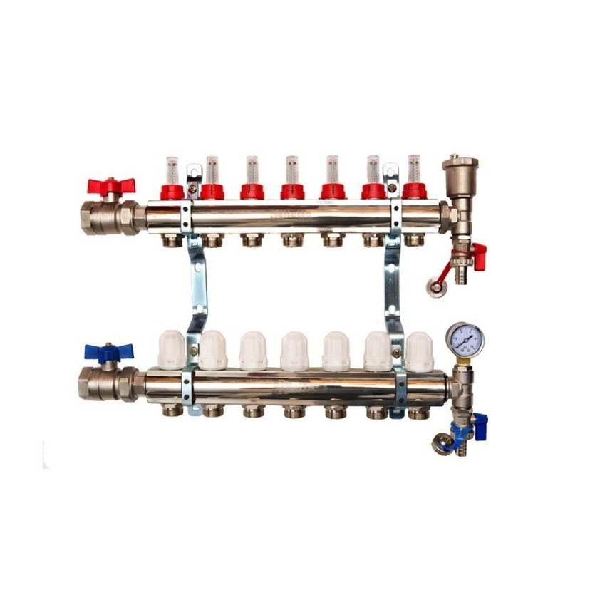 Hetta Manifold 7 way c/w Iso Valves, Gauges Image 1