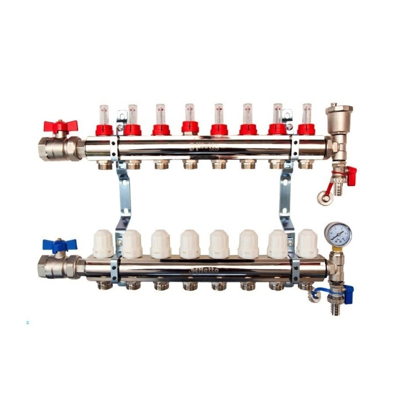 Hetta Manifold 8 way c/w Iso Valves, Gauges Image 1