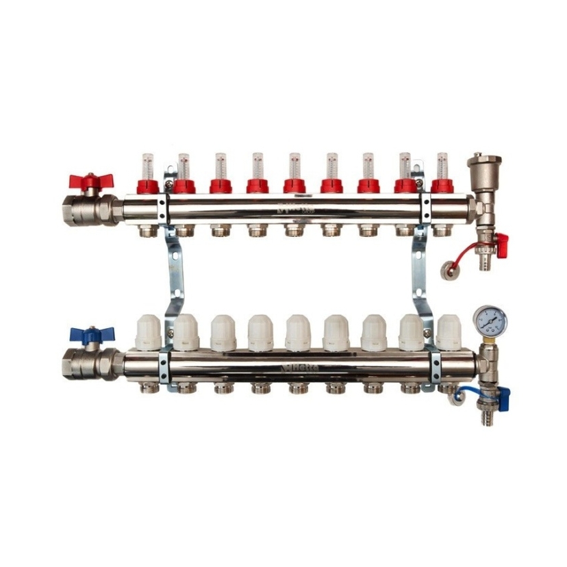 Hetta Manifold 9 way c/w Iso Valves, Gauges Image 1