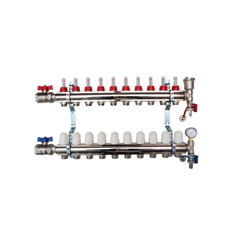 Hetta Manifold 10 way c/w Iso Valves, Gauges Image 1