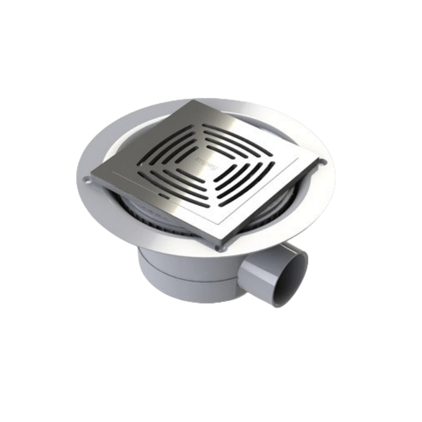 Impey Wetroom Tiled Floor Drain Gravity - Horizontal - Stainless Steel Image 1