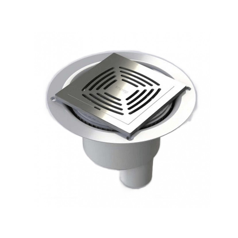 Impey Wetroom Tiled Floor Drain Gravity - Vertical - Stainless Steel Image 1