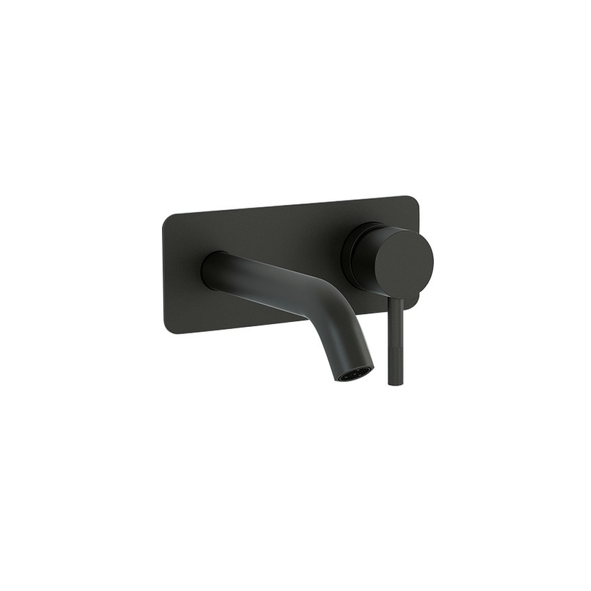 Instinct Azerley Wall Mounted Basin Mixer Matt Black INSAZ005MB Image 1