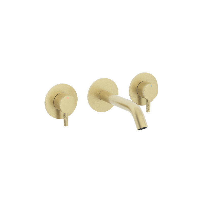 Instinct Azerley Wall Mounted Bath filler Brushed Brass INSAZWBFBB Image 1