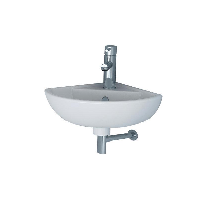 Instinct Della 310mm Corner Basin 1TH White INSDE015 Image 1