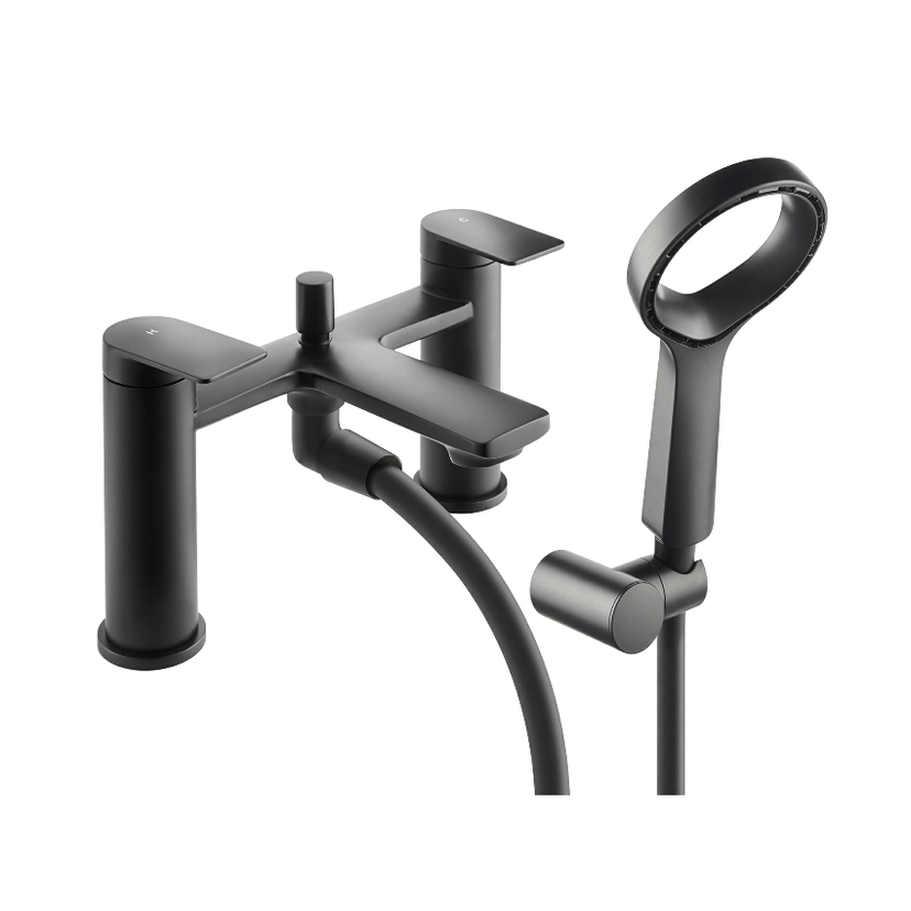 Instinct Keal Bath Shower Mixer + Kit Matt Black INSKEBSMMB Image 1