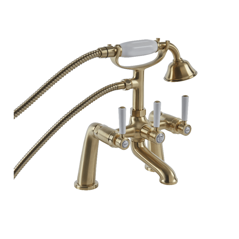 Instinct Hemsworth Lever Bath Shower Mxr + Kit Brushed Brass 10012 Image 1
