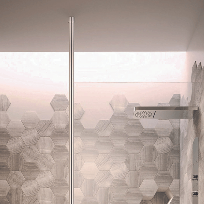 Kartell KV8 Wetroom Screen Floor to Ceiling Post EIGHT201WP Image 1
