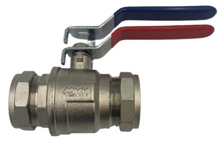 35mm Lever Valve - Blue/Red Handle LBV35BR Image 1