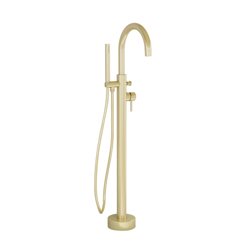 Instinct Azerley Floor Standing BSM + Kit Brushed Brass INSAZ006BB Image 1