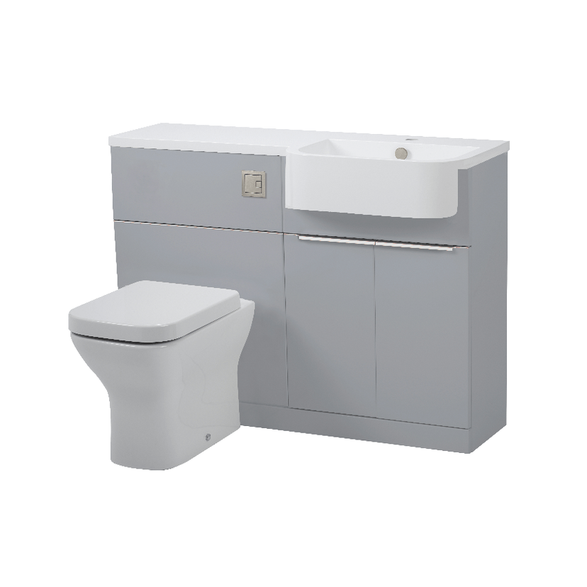 Instinct Keros 1200mm BTW F/S Semi C'top Unit RH Gl Light Grey 12BWLGR Image 1