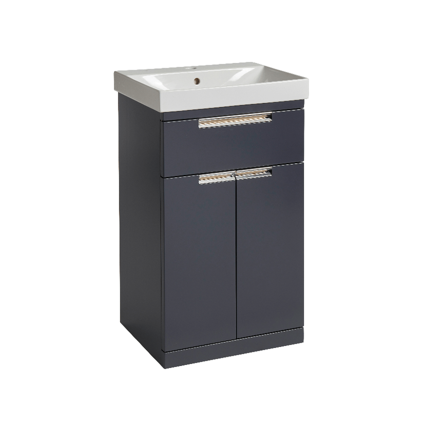 Instinct Espada 500mm F/S 1 Drawer 2 Door Bas Unit Midnight Grey 41423 Image 1