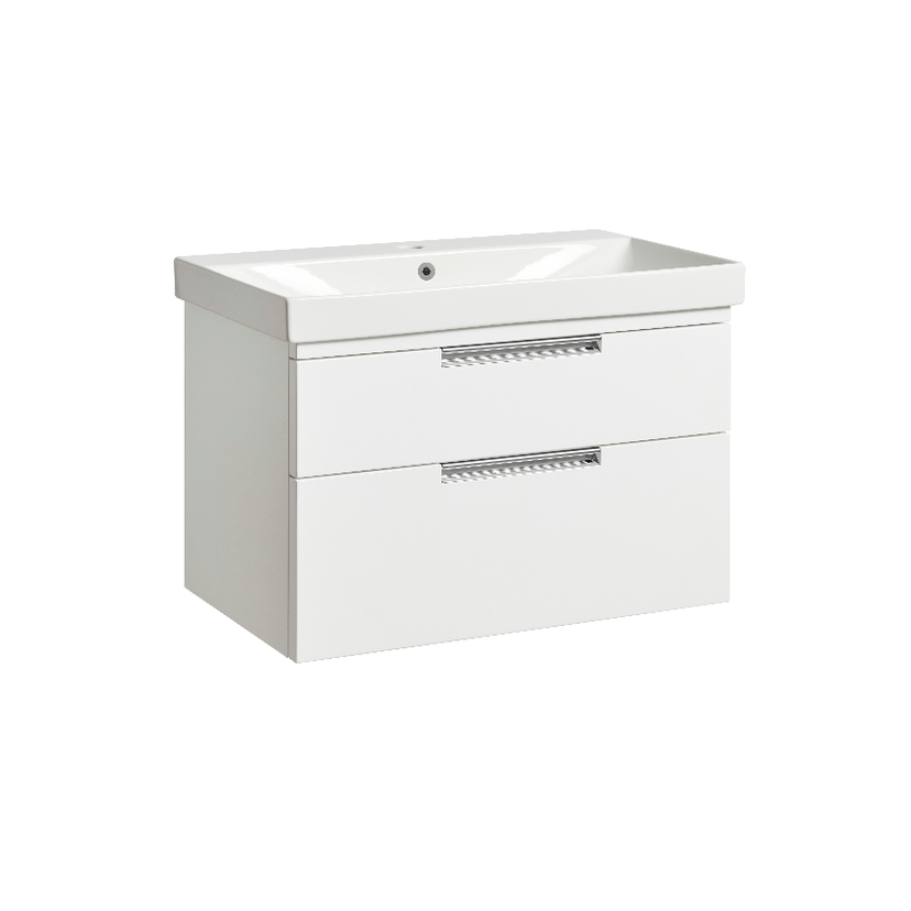 Instinct Espada 800mm W/M 2 Drawer Basin Unit Gloss White INST0414813 Image 1