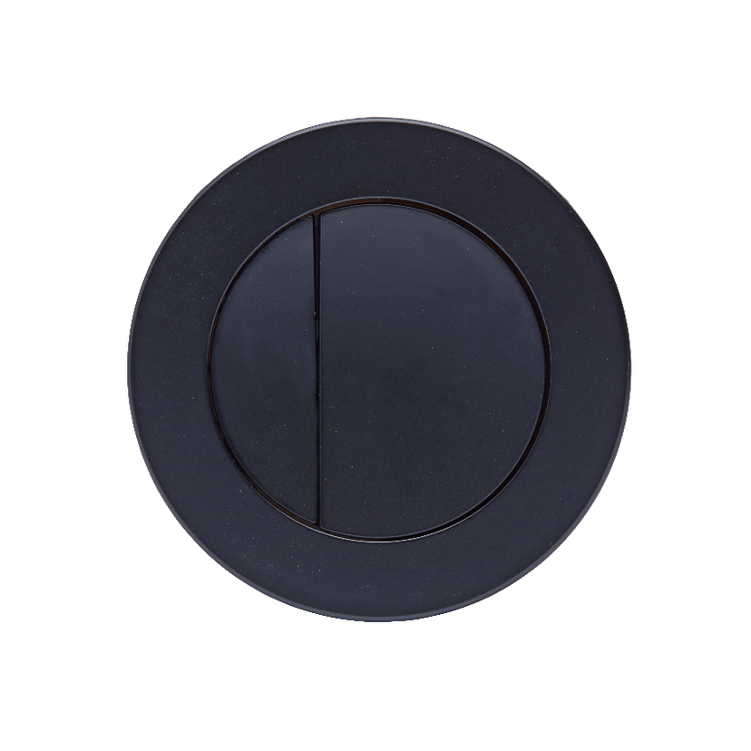 Instinct Kiso Round Dual Flush Button Black INST13022 Image 1