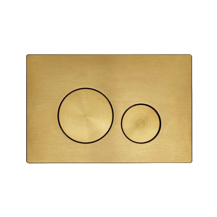 Instinct Kiso Dual Flush Push Plate Brushed Brass INST13037 Image 1