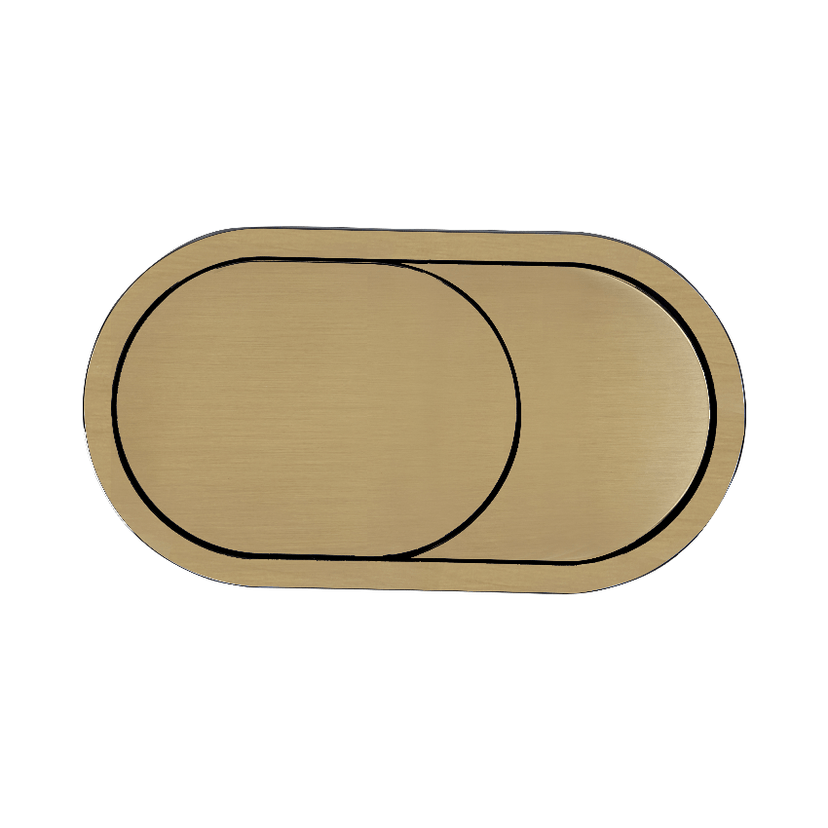 Instinct Oval Dual Flush Button Brushed Brass INST13041 Image 1