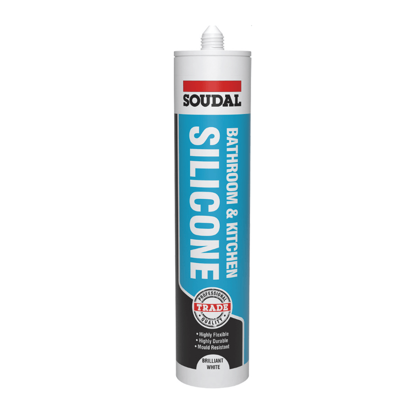 Soudal Bathroom and Kitchen Sanitary Silicone White 290ml  144382 Image 1