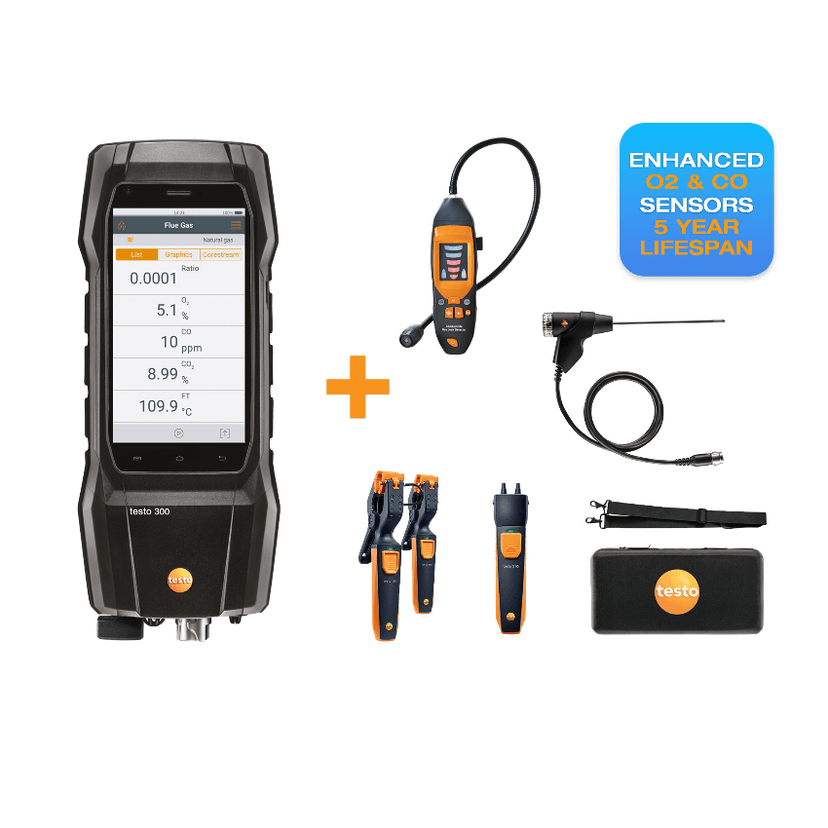 Testo 300+ Flue Gas Analyser - Ultra Smart Kit 300564 3004 02 Image 1