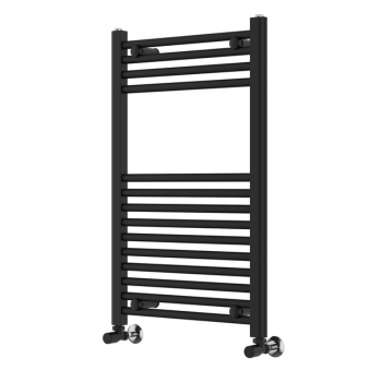 Instinct 500 x 800mm Black Straight Towel Rail 22mm PHGT080-50ZMB Image 1