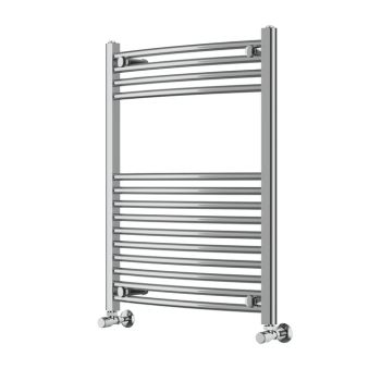 Instinct 600 x 800mm Chrome Curved Towel Rail 22mm PHGT080-60CPCV Image 1
