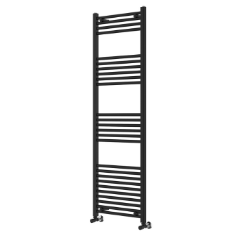Instinct 500 x 1600mm Black Straight Towel Rail 22mm PHGT160-50ZMB Image 1
