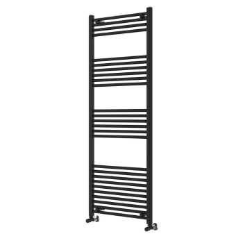 Instinct 600 x 1600mm Black Straight Towel Rail 22mm PHGT160-60ZMB Image 1