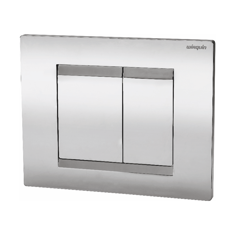 Wirquin Essential Dual Fush plate - Cable Operated Chrome 55950009 Image 1