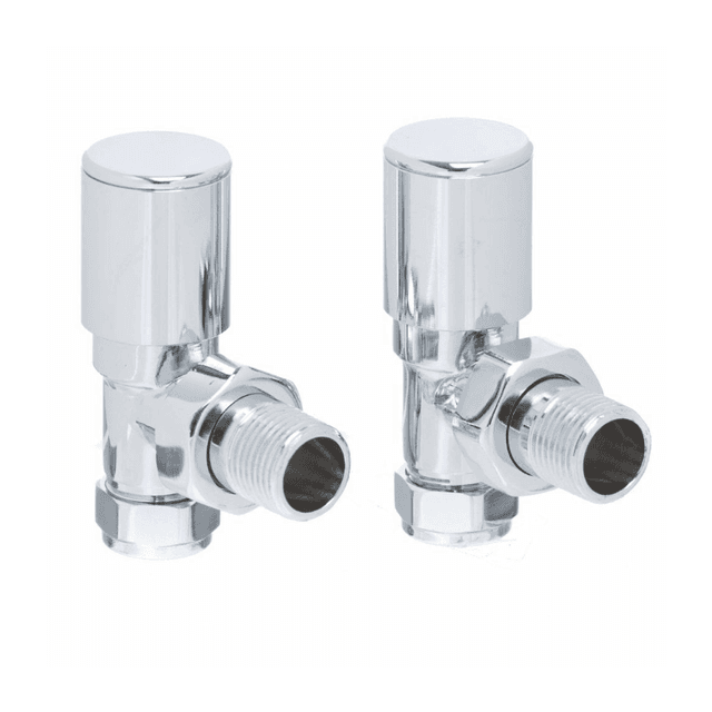 Instinct 15mm Modern Rad Valves Angled (Pair) Chrome AL025LC