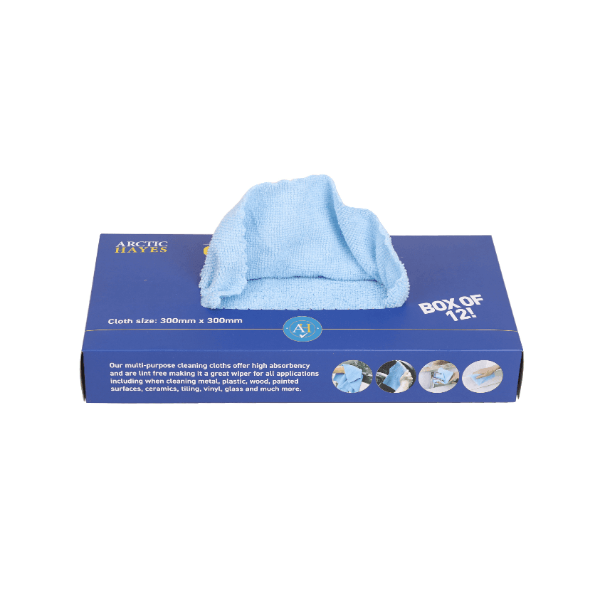 Arctic Hayes Microfibre Cloth Set - Box of 12 Blue Image 1
