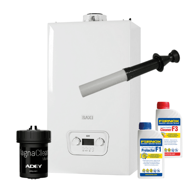 Baxi 836 Combi Boiler, Vertical Flue & Fernox Chemicals