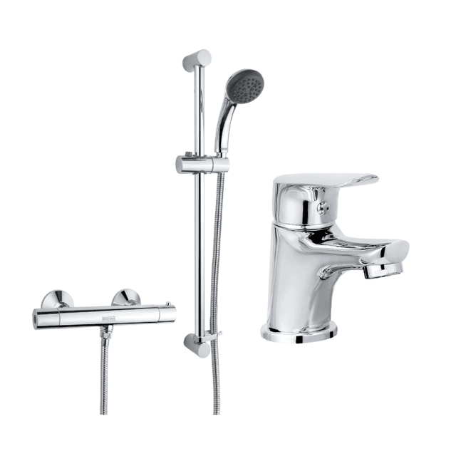 Bristan Zing Bar Mixer & Aster Mono Basin Mixer Pack 1