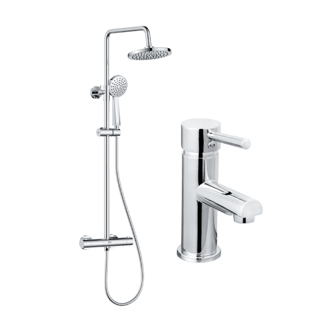 Bristan Mio Mono Basin Mixer & Zing Dual Shower Mixer Pack 2
