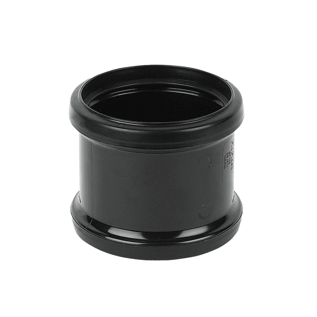 Davant 110mm Double Socket Slip Coupler - Black SPB0019