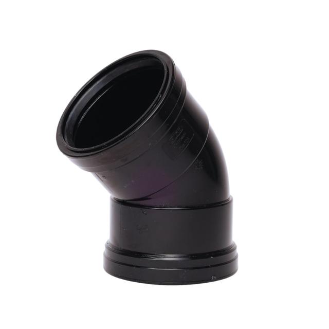 Davant 110mm Solvent 135deg Double Socket Bend - Black SSB0007