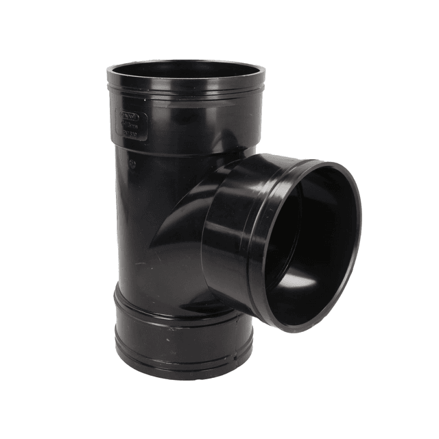 Davant 110mm Solvent Triple Socket Branch Socket - Black SSB0009